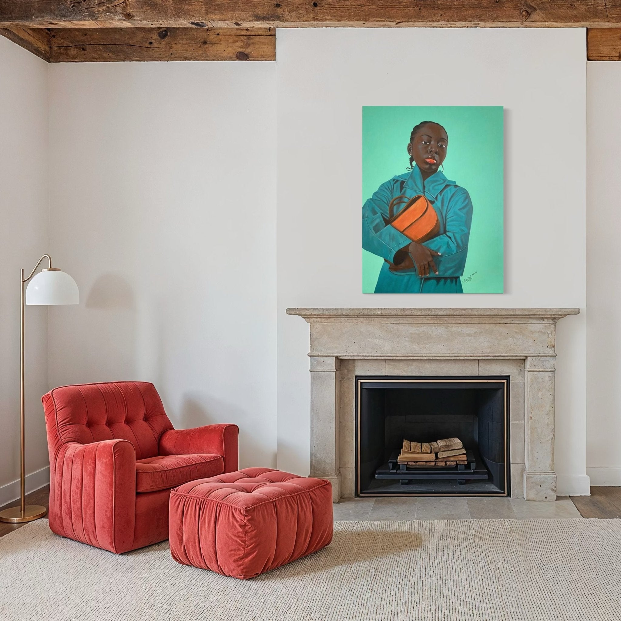 Lady in "Blue Jacket" - Bibianna African Art Collective