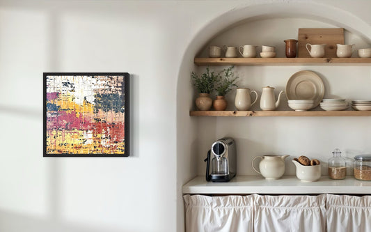 "Layers Of Good Fortune 2" Textured Abstract Series by Toyin Omolowo - Bibianna African Art Collective