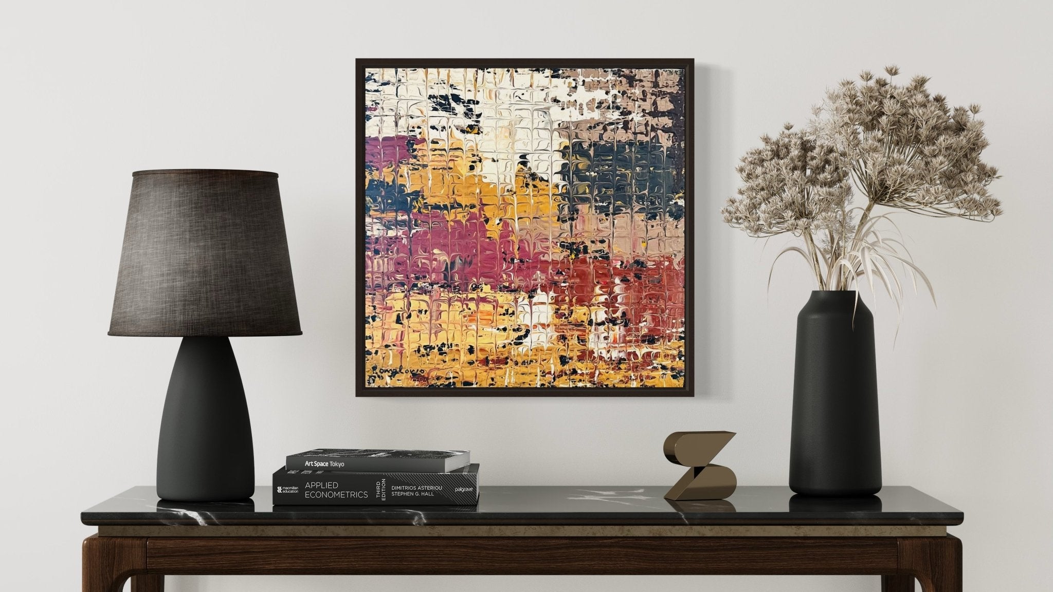 "Layers Of Good Fortune 2" Textured Abstract Series by Toyin Omolowo - Bibianna African Art Collective