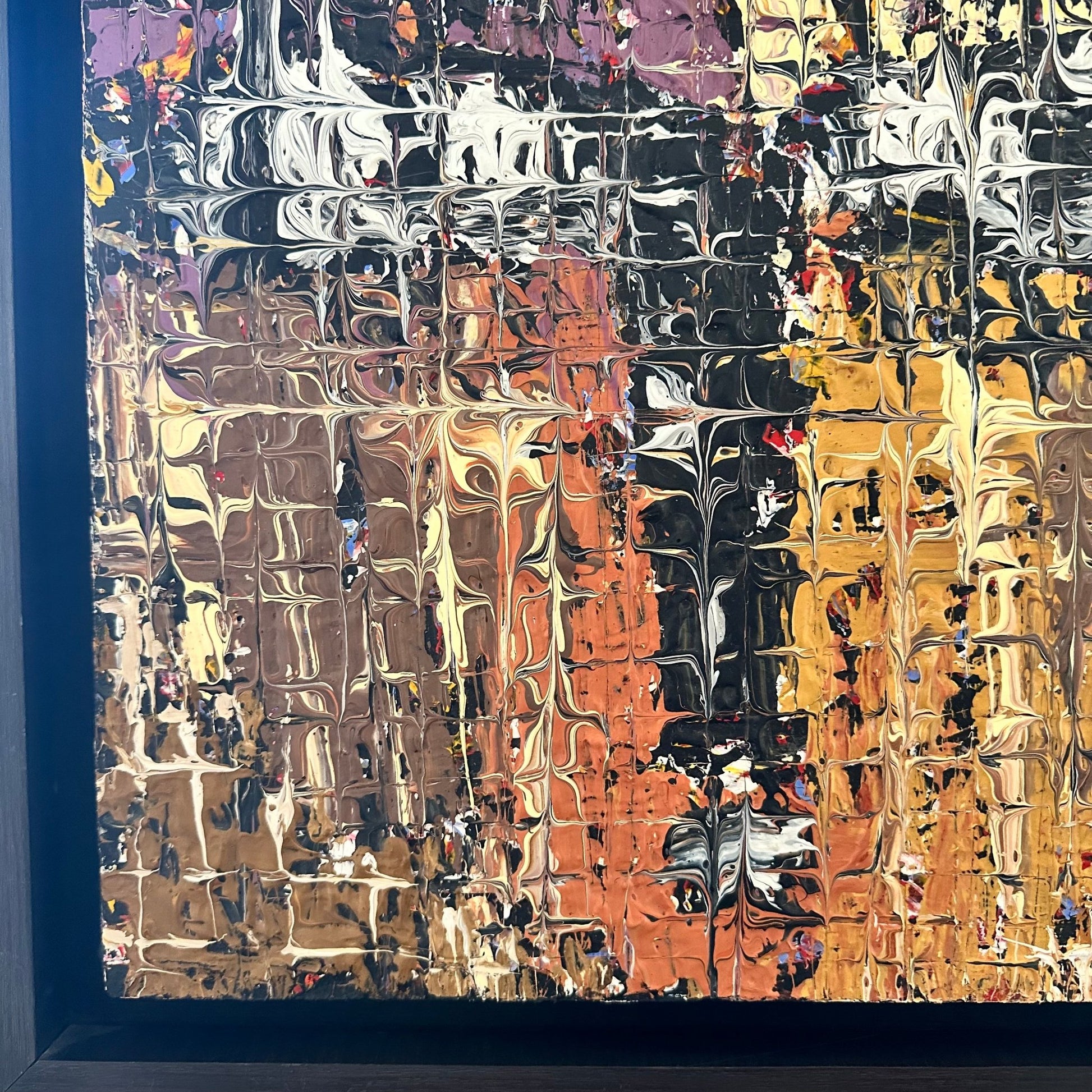 "Layers Of Good Fortune" Textured Abstract Series by Toyin Omolowo. - Bibianna African Art Collective
