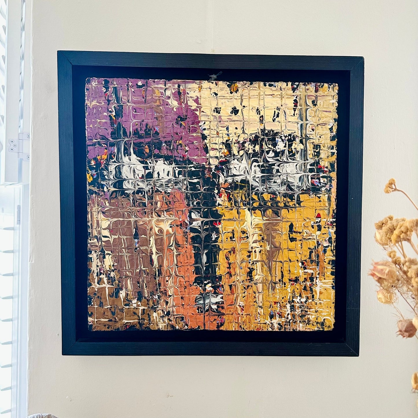"Layers Of Good Fortune" Textured Abstract Series by Toyin Omolowo. - Bibianna African Art Collective