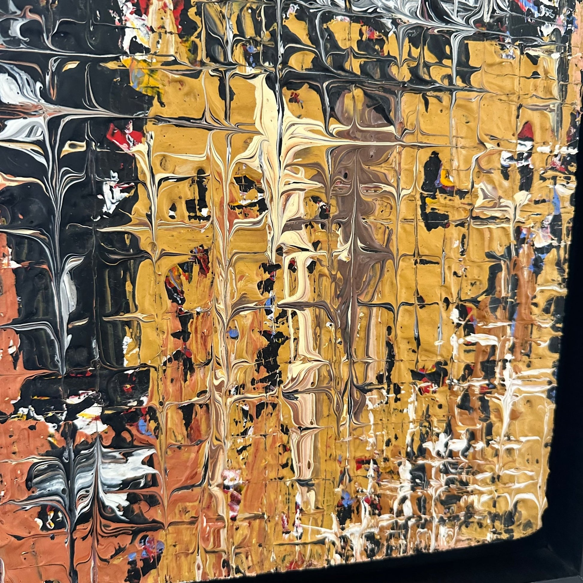 "Layers Of Good Fortune" Textured Abstract Series by Toyin Omolowo. - Bibianna African Art Collective