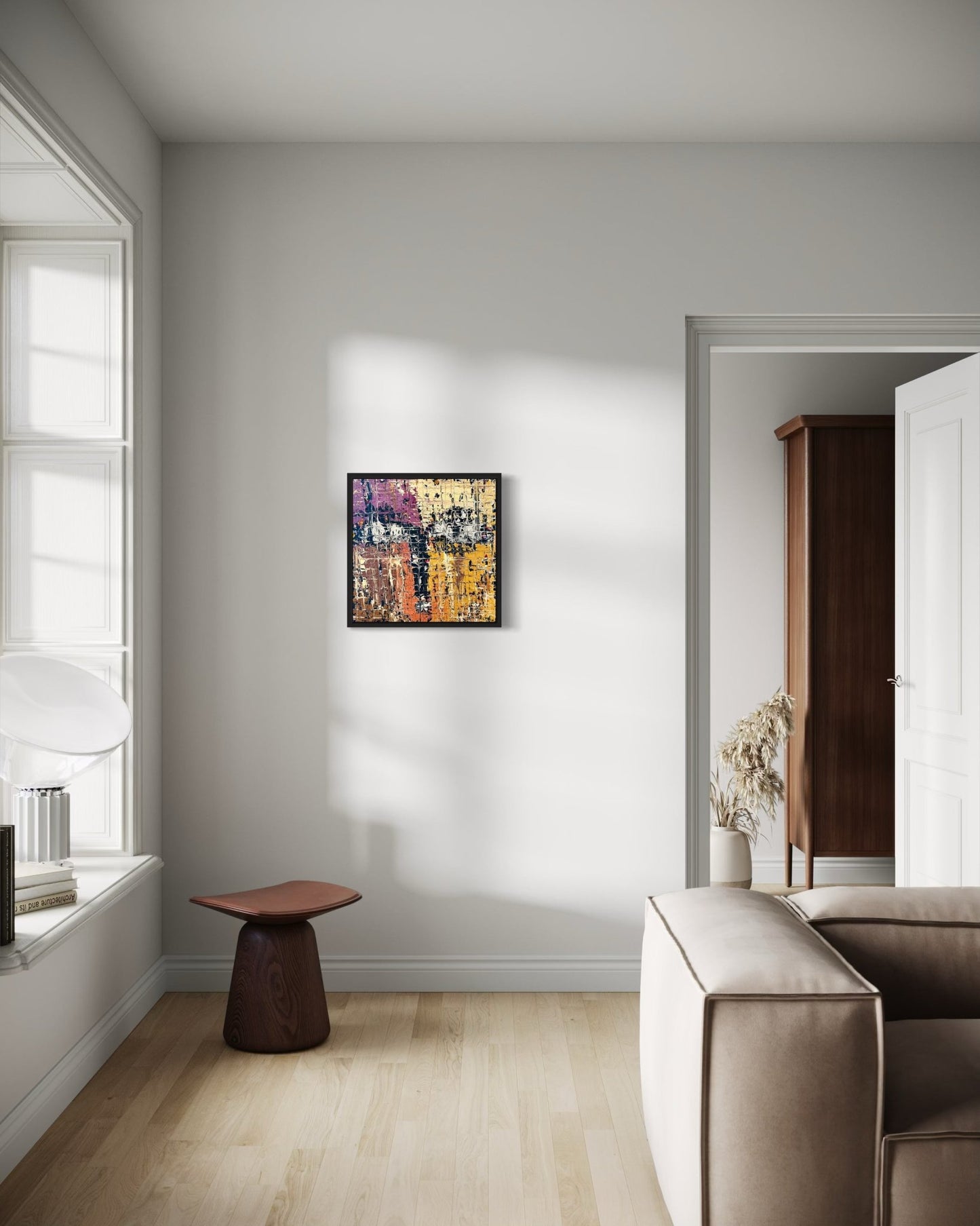 "Layers Of Good Fortune" Textured Abstract Series by Toyin Omolowo. - Bibianna African Art Collective