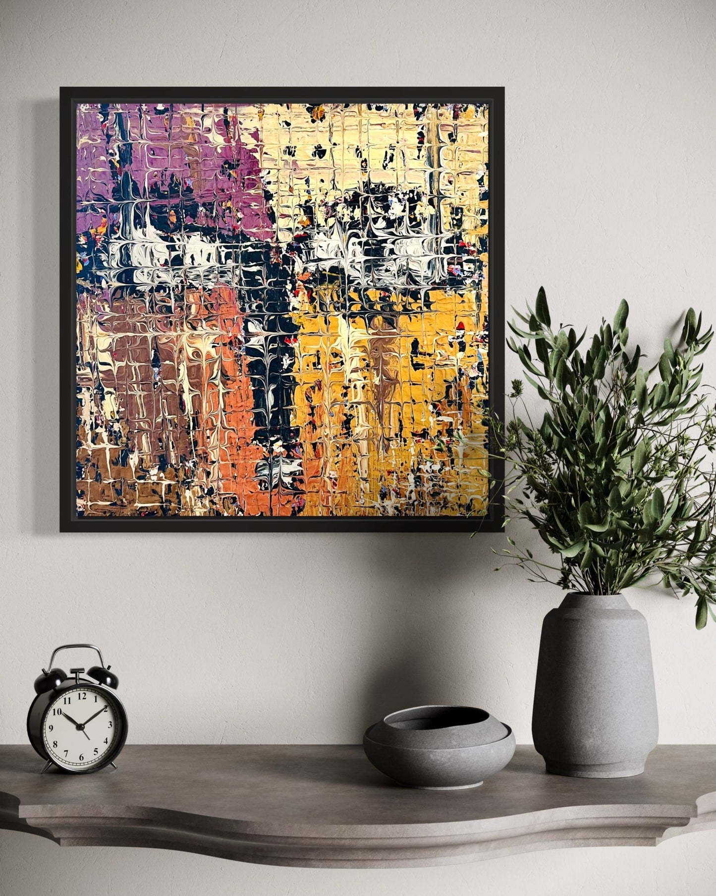 "Layers Of Good Fortune" Textured Abstract Series by Toyin Omolowo. - Bibianna African Art Collective