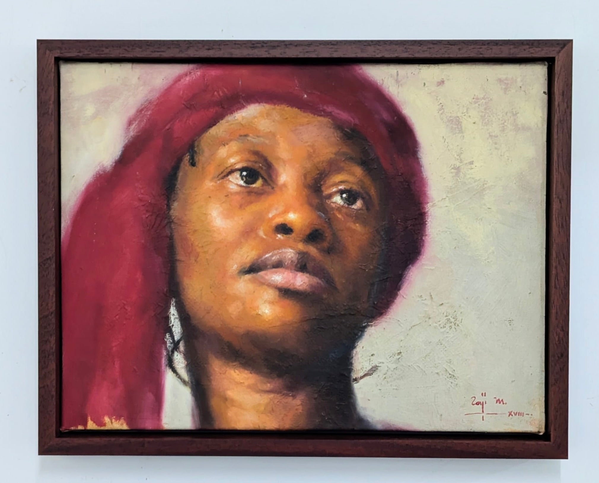 "Looking Ahead" Expectation Series by Renowned Nigerian Portrait Artist Raji Mohanmmed - Bibianna African Art Collective