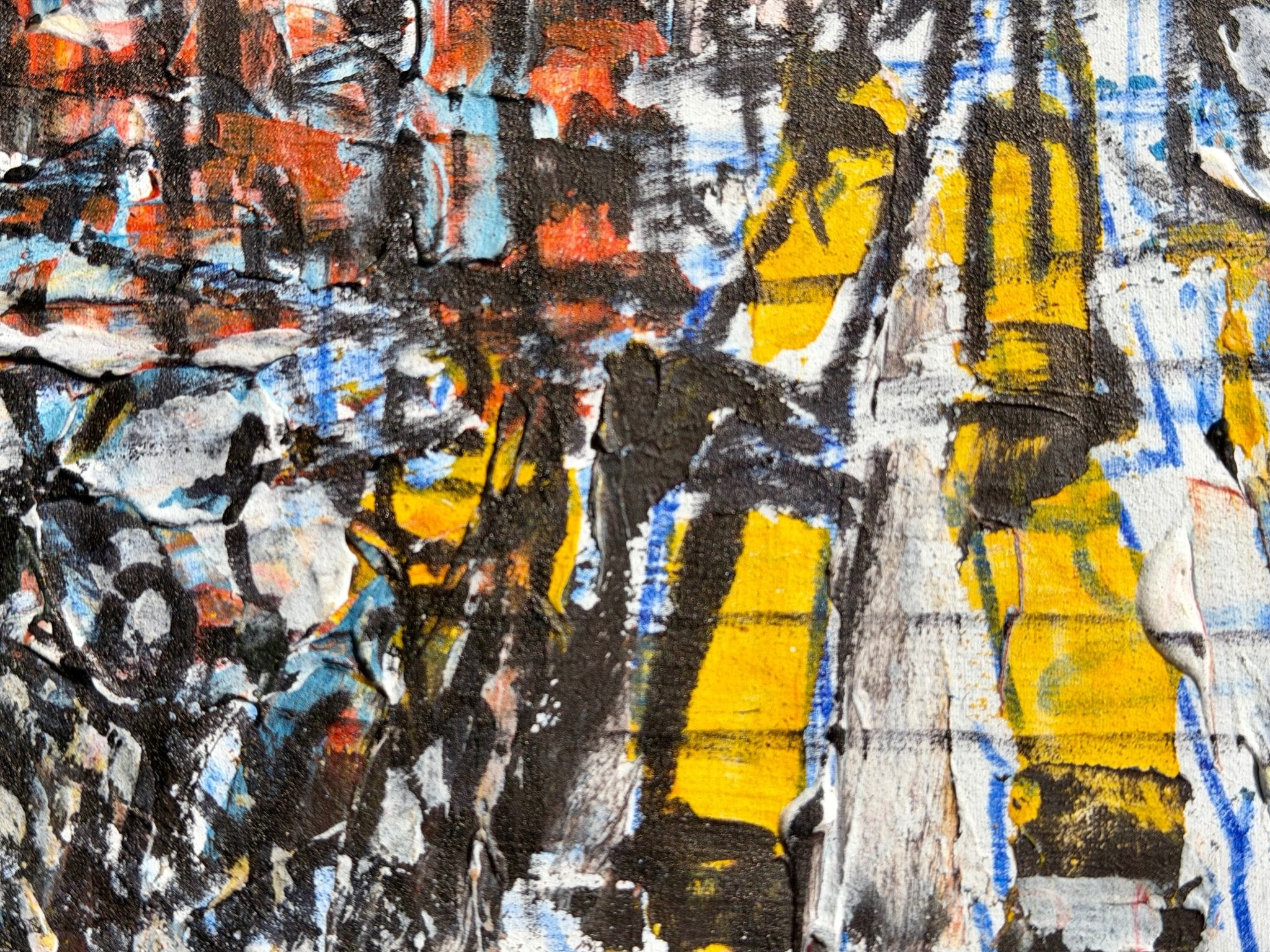 “Making Our Way Home" Mini series in Yellow & Rust by Akhile Ehiforia - Bibianna African Art Collective