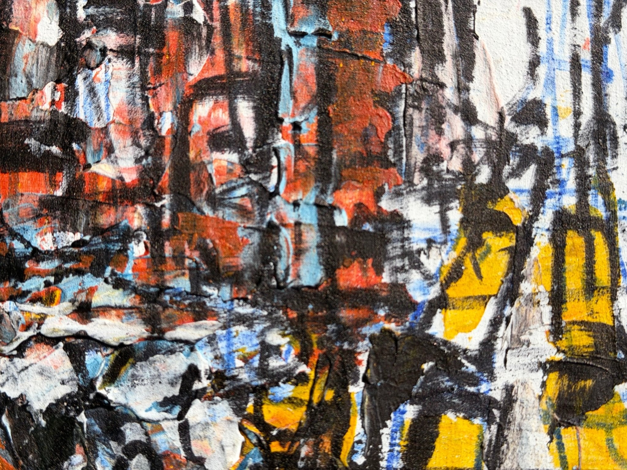 “Making Our Way Home" Mini series in Yellow & Rust by Akhile Ehiforia - Bibianna African Art Collective