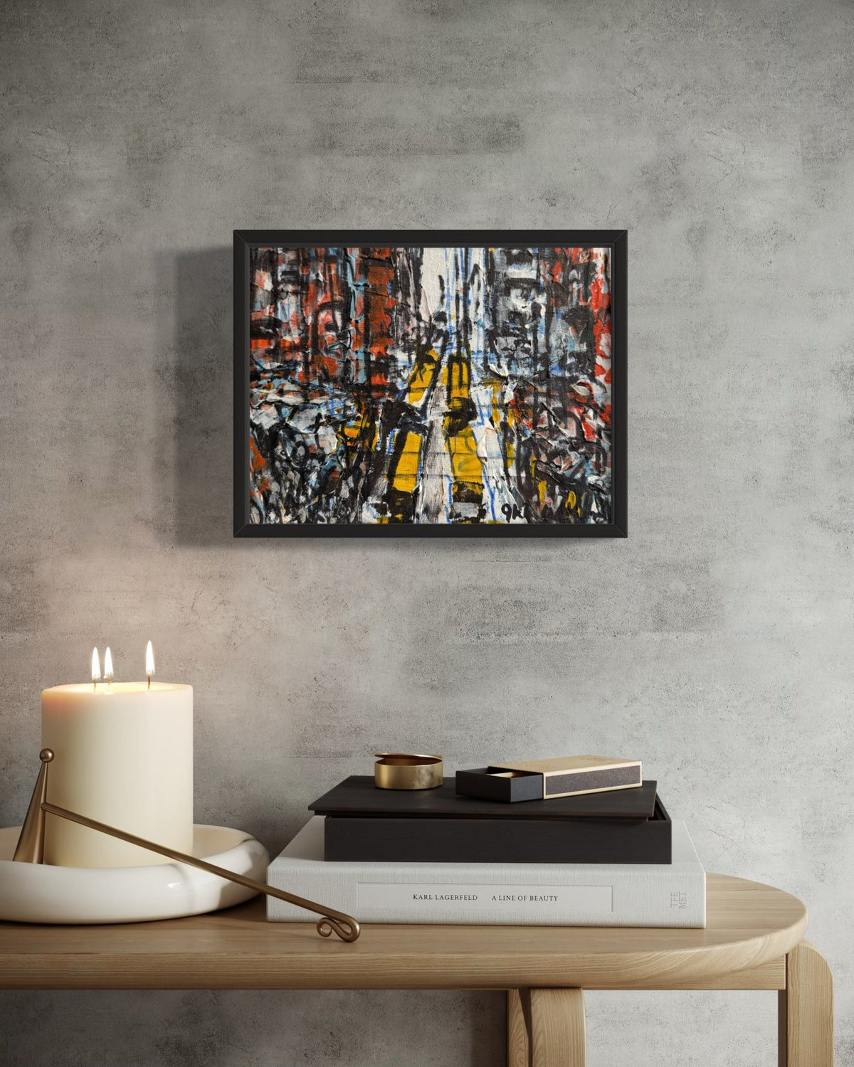 “Making Our Way Home" Mini series in Yellow & Rust by Akhile Ehiforia - Bibianna African Art Collective