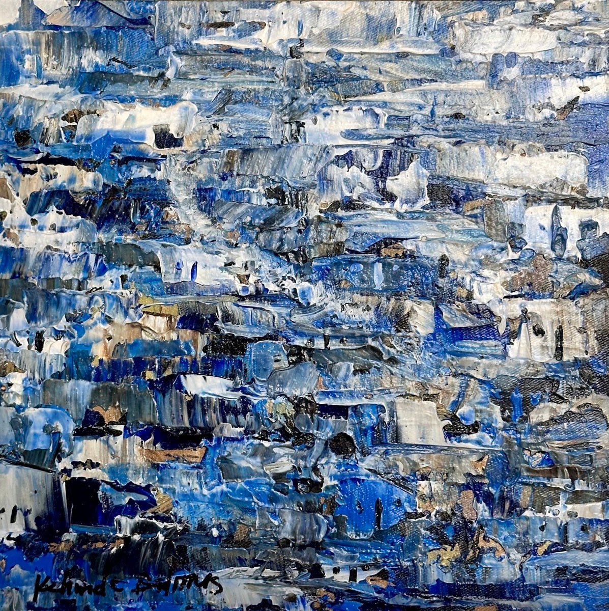 Miniature Abstract Landscape Kehinde Badmus - Bibianna African Art Collective
