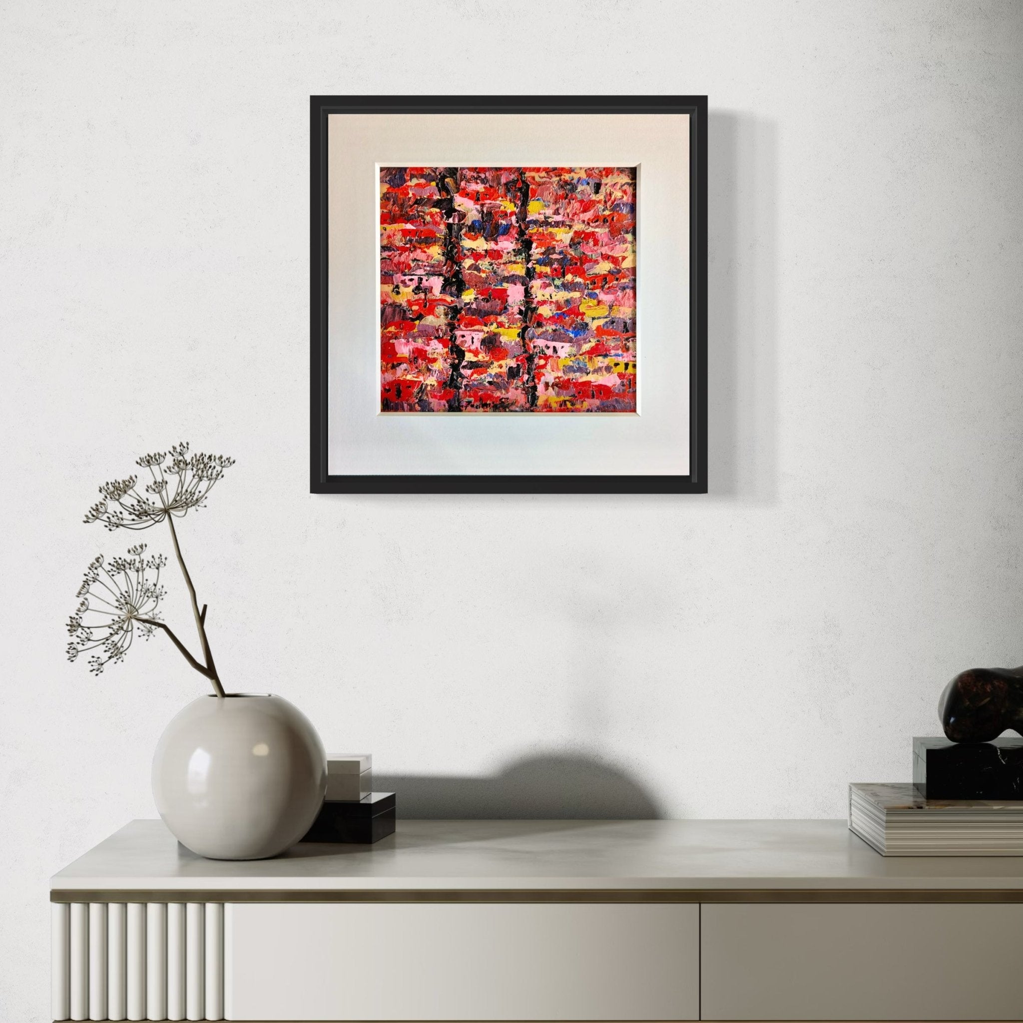 Miniature Abstract Landscape Kehinde Badmus - Bibianna African Art Collective