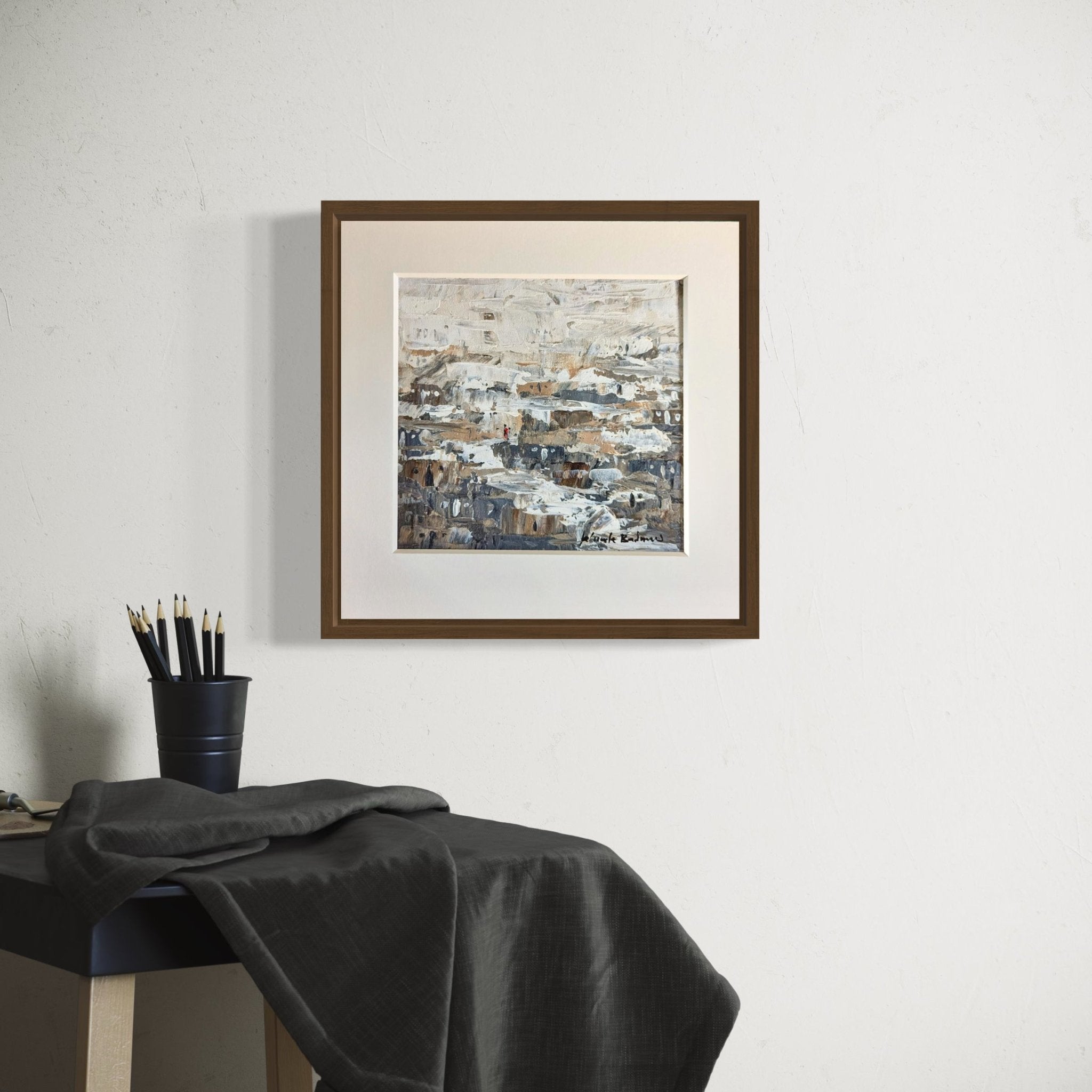Miniature Abstract Landscape Kehinde Badmus - Bibianna African Art Collective
