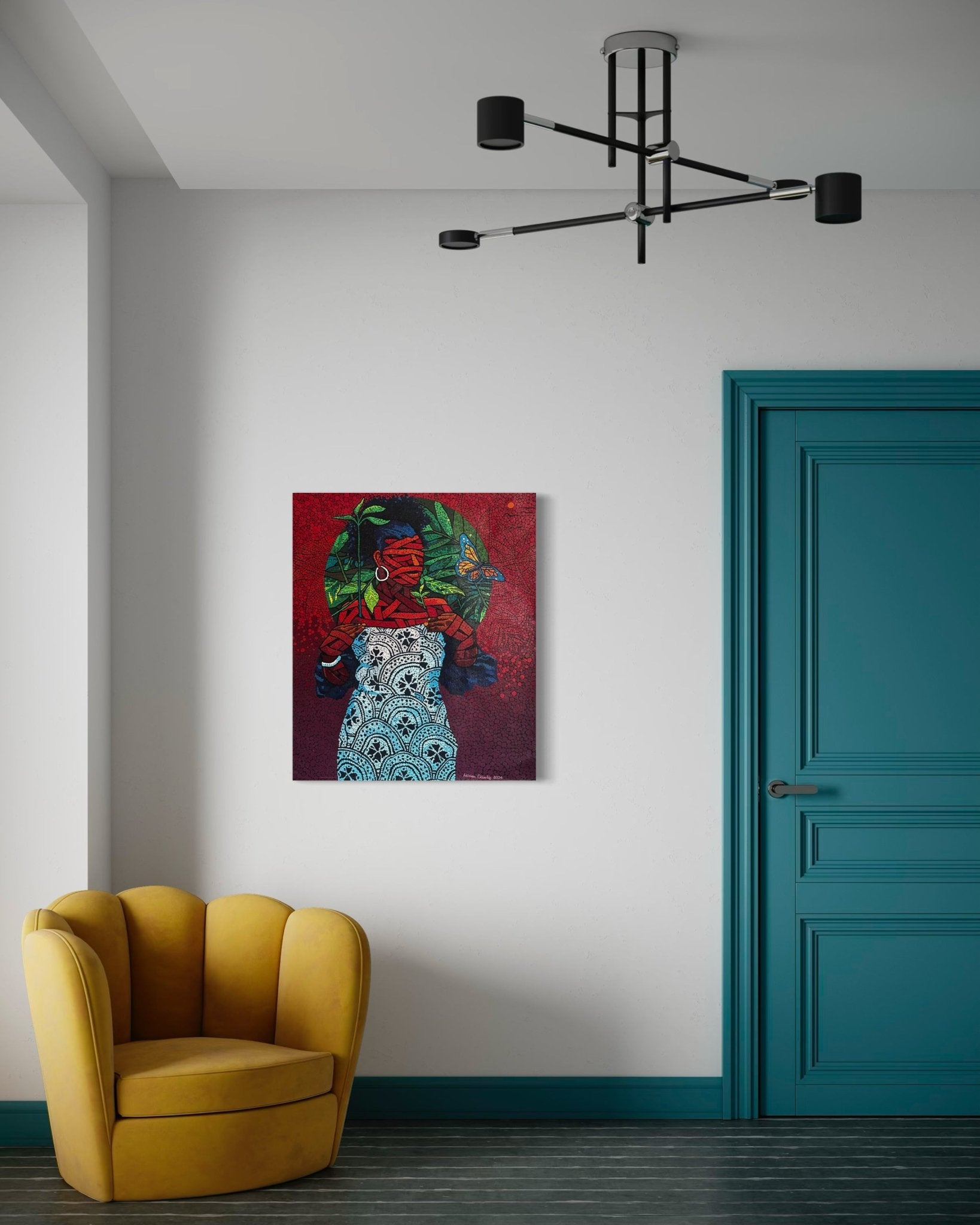 “Ode To femininity II” Original painting by Adeniran Odimbo - Bibianna African Art Collective