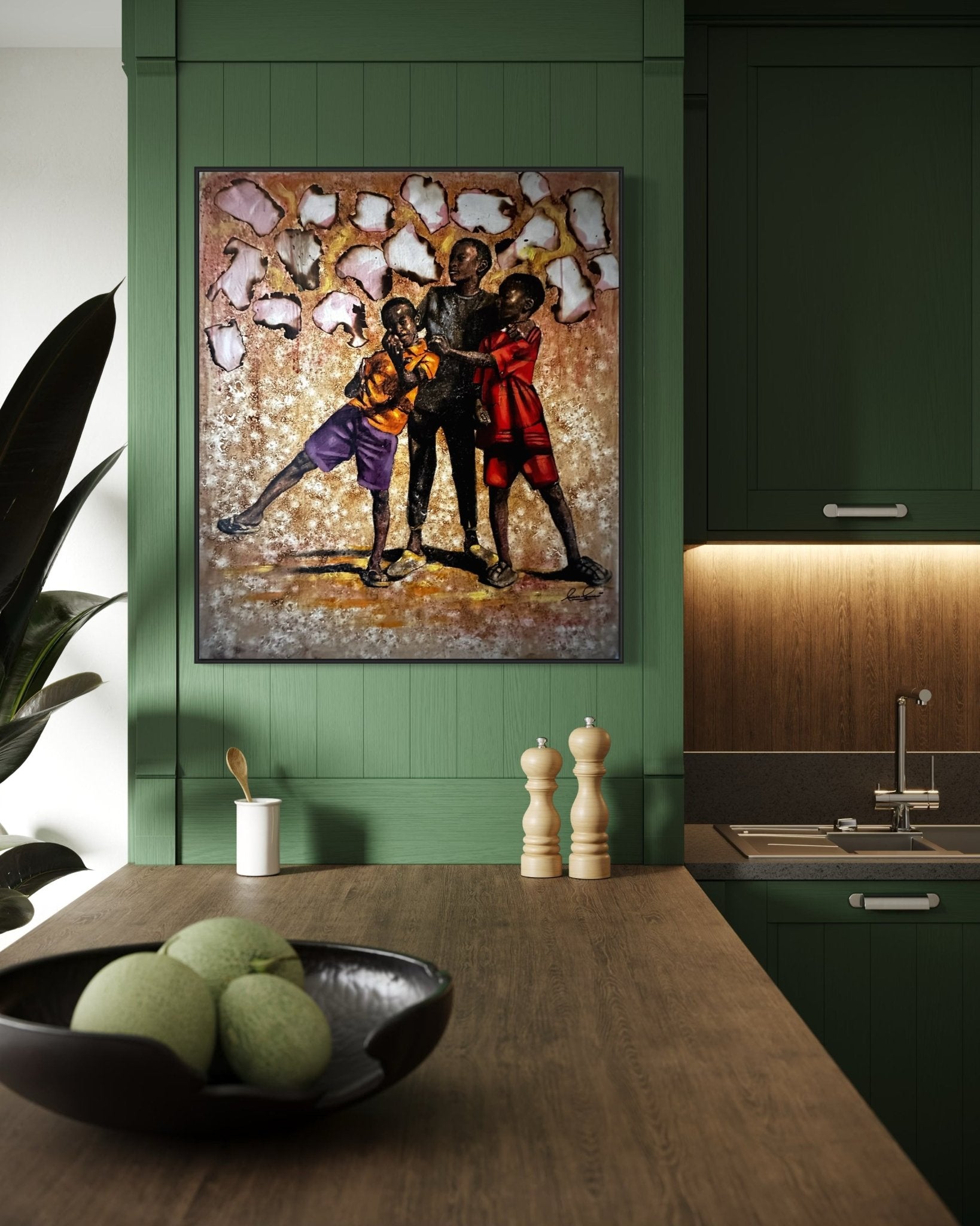 'Ogun Omode' Original Painting by - Bibianna African Art Collective