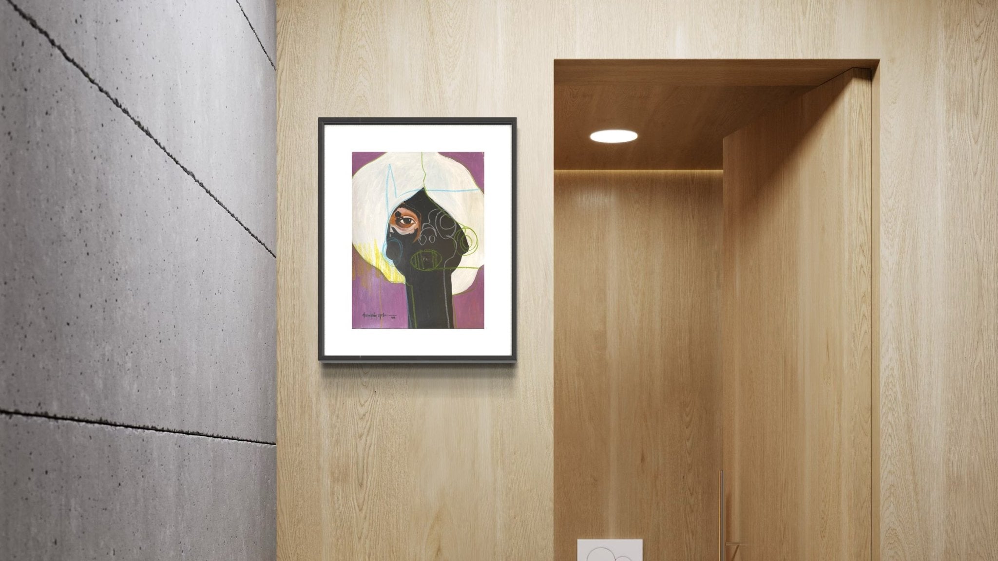 One of a Kind Series Abstract Portrait On Cardby Oyelusi - Bibianna African Art Collective