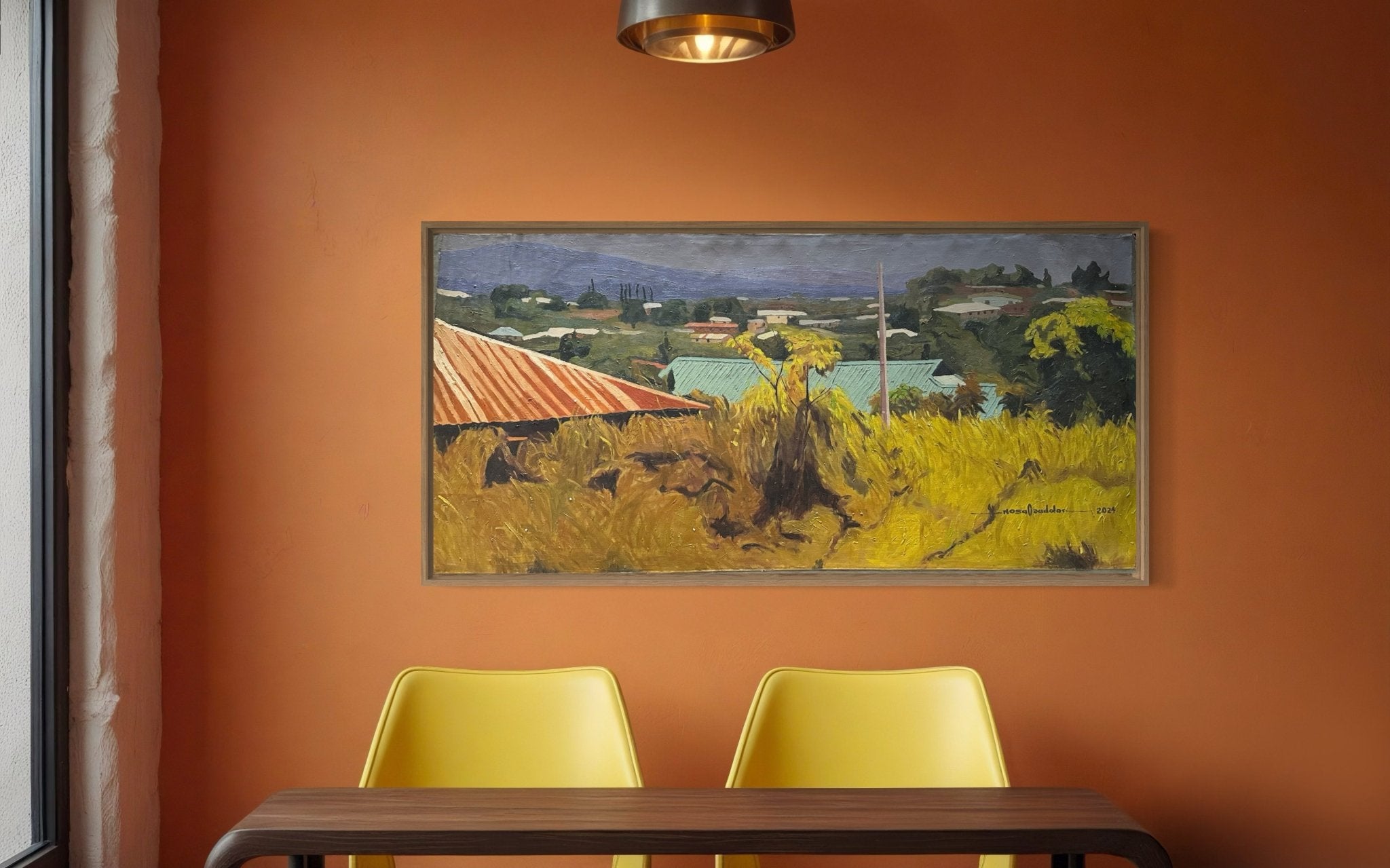 "Ouchi Landscape" Oil On Canvas - Bibianna African Art Collective