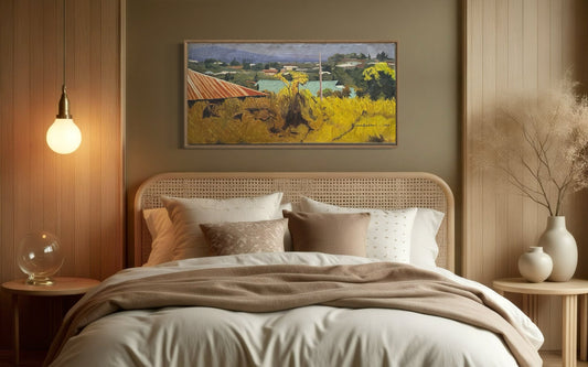 "Ouchi Landscape" Oil On Canvas - Bibianna African Art Collective