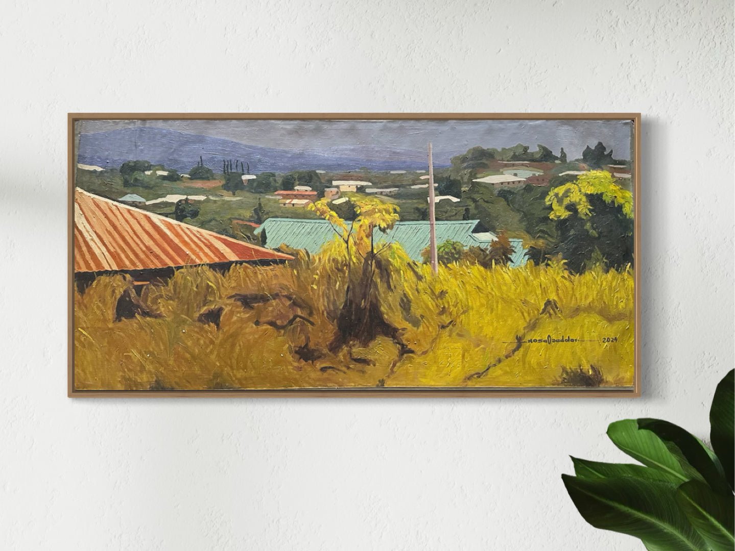 "Ouchi Landscape" Oil On Canvas - Bibianna African Art Collective