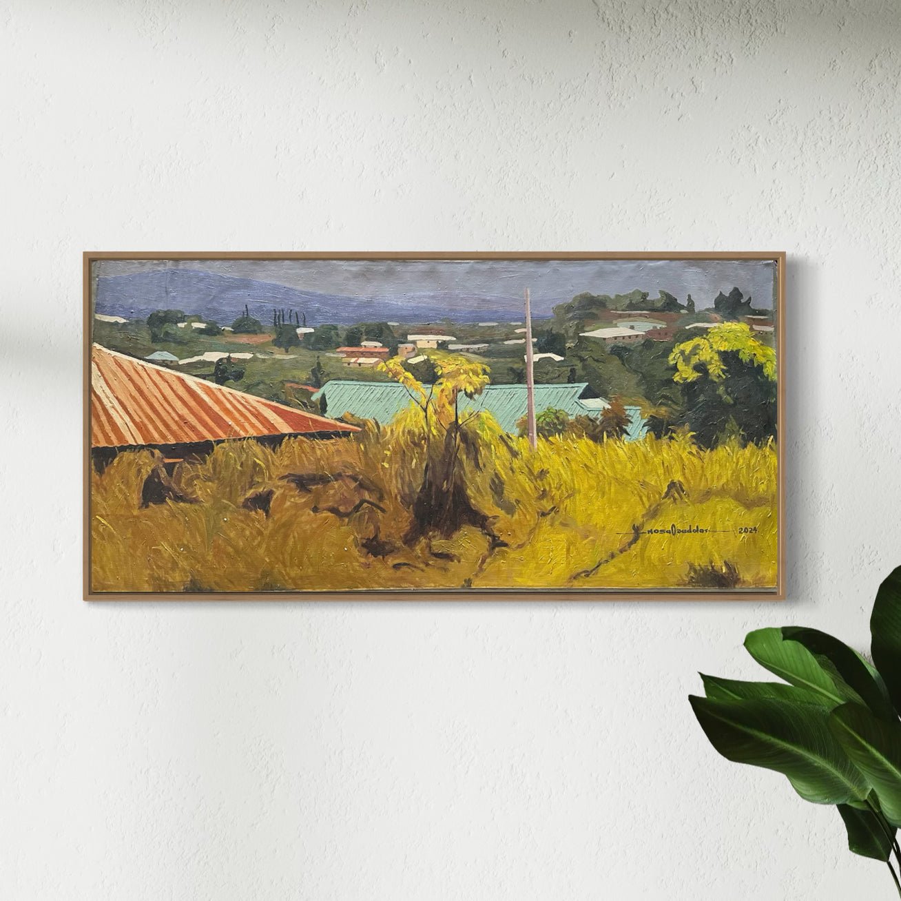 "Ouchi Landscape" Oil On Canvas - Bibianna African Art Collective