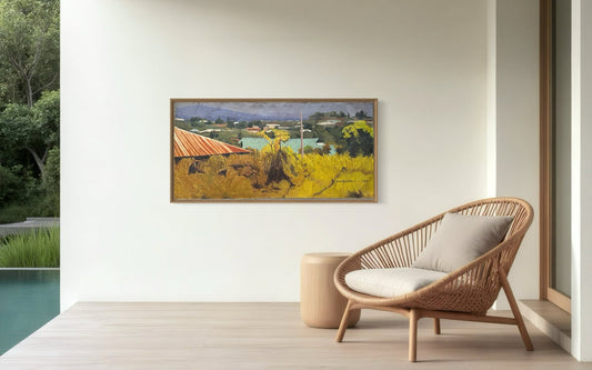 "Ouchi Landscape" Oil On Canvas - Bibianna African Art Collective