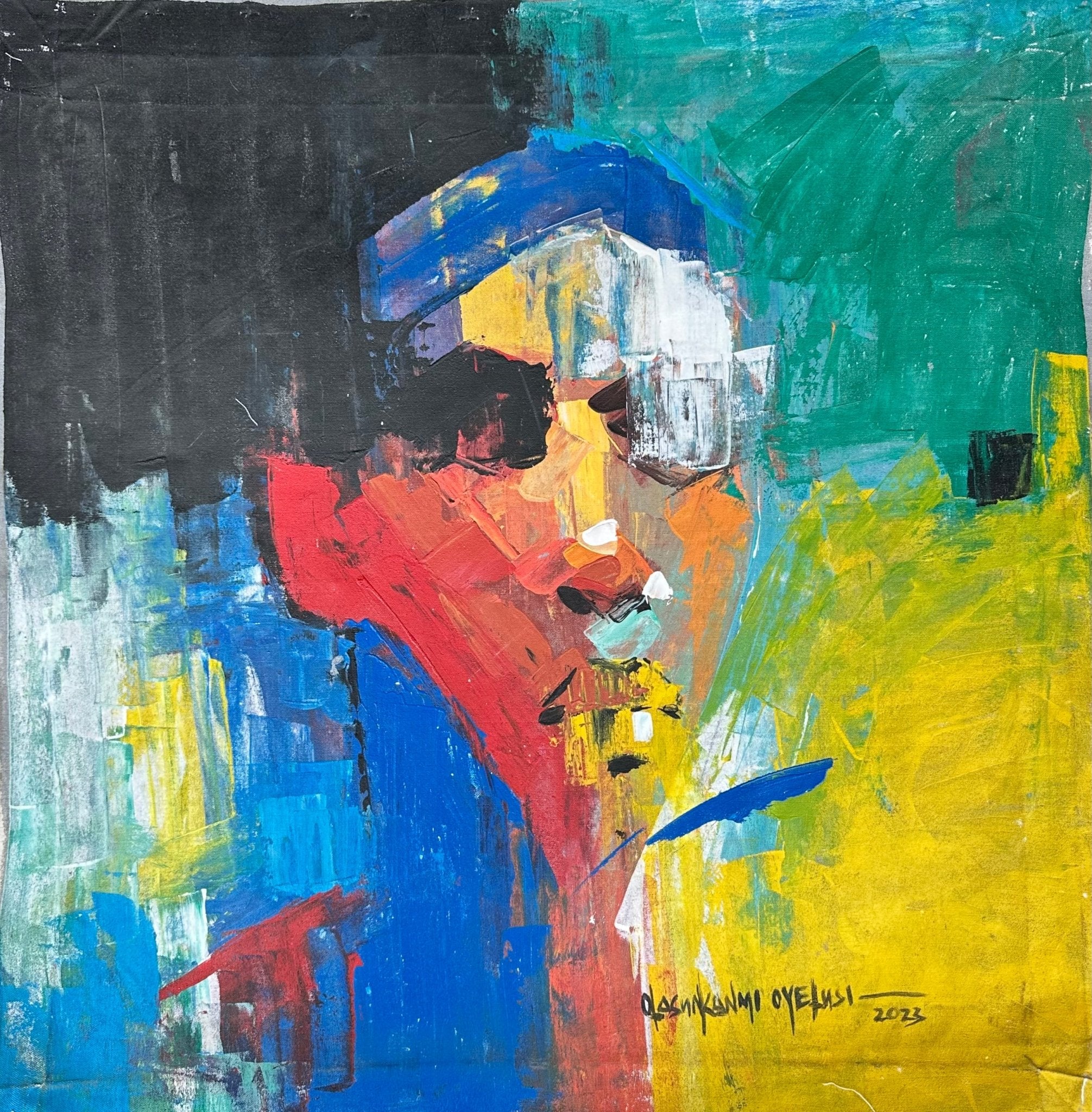 "Peaceful Face" Abstract by Ola - Bibianna African Art Collective