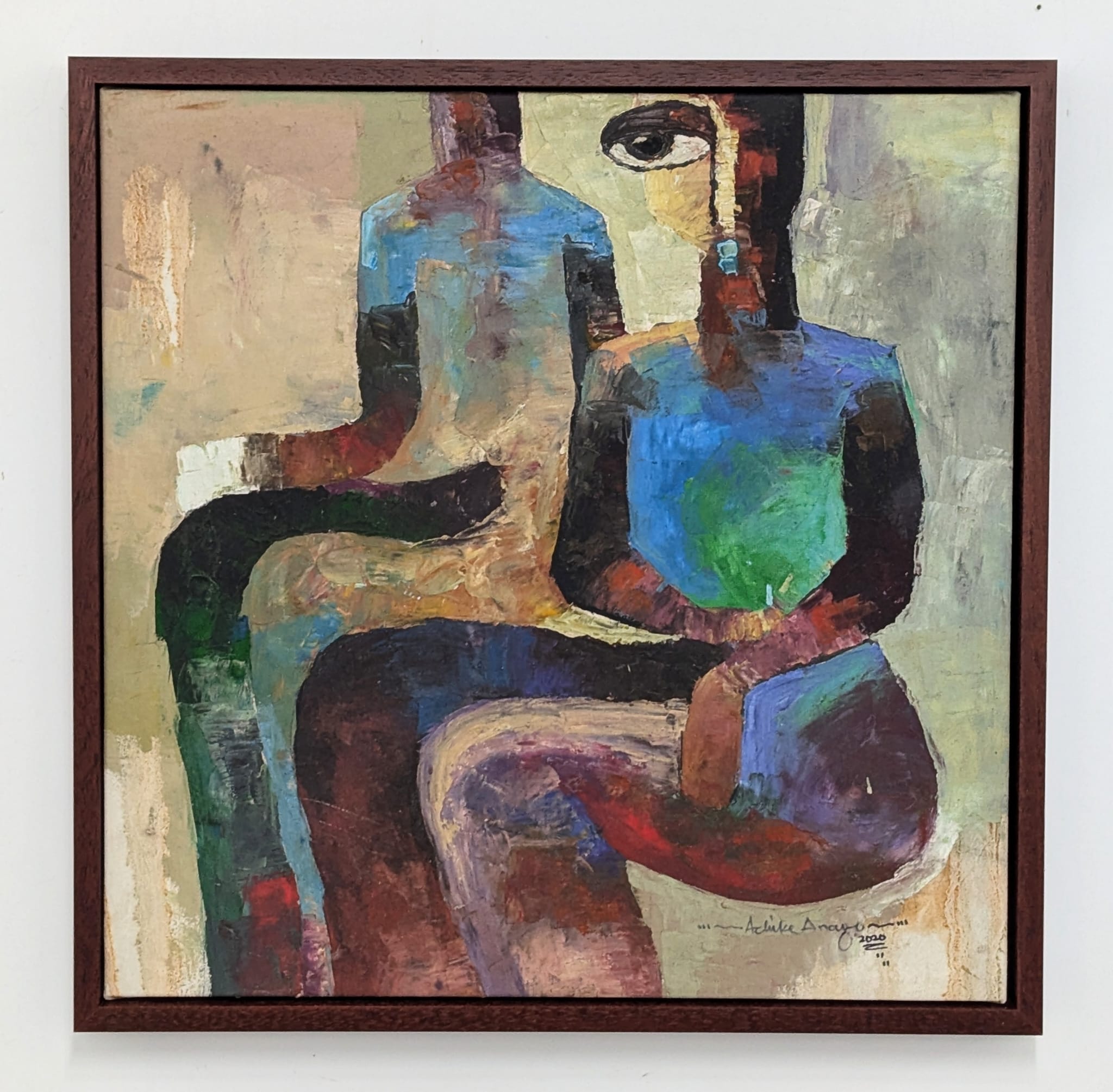 "Pension Cue" Figurative Abstract - Bibianna African Art Collective