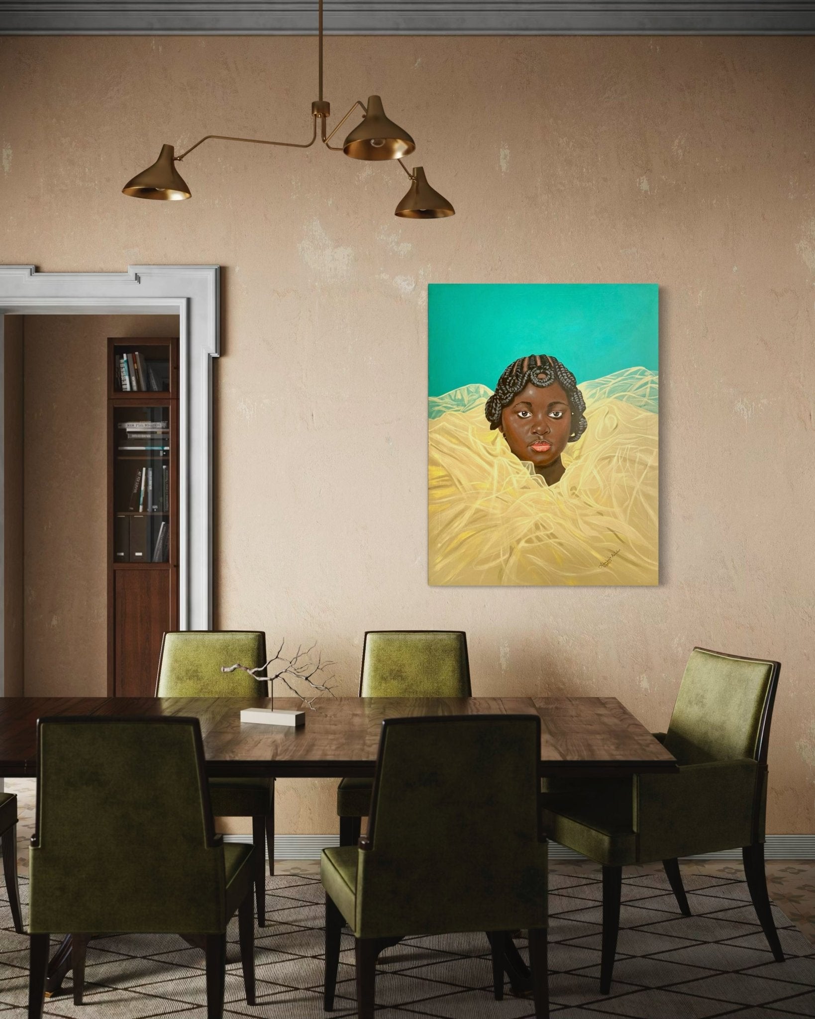 Portrait Painting By Abiodun - Bibianna African Art Collective