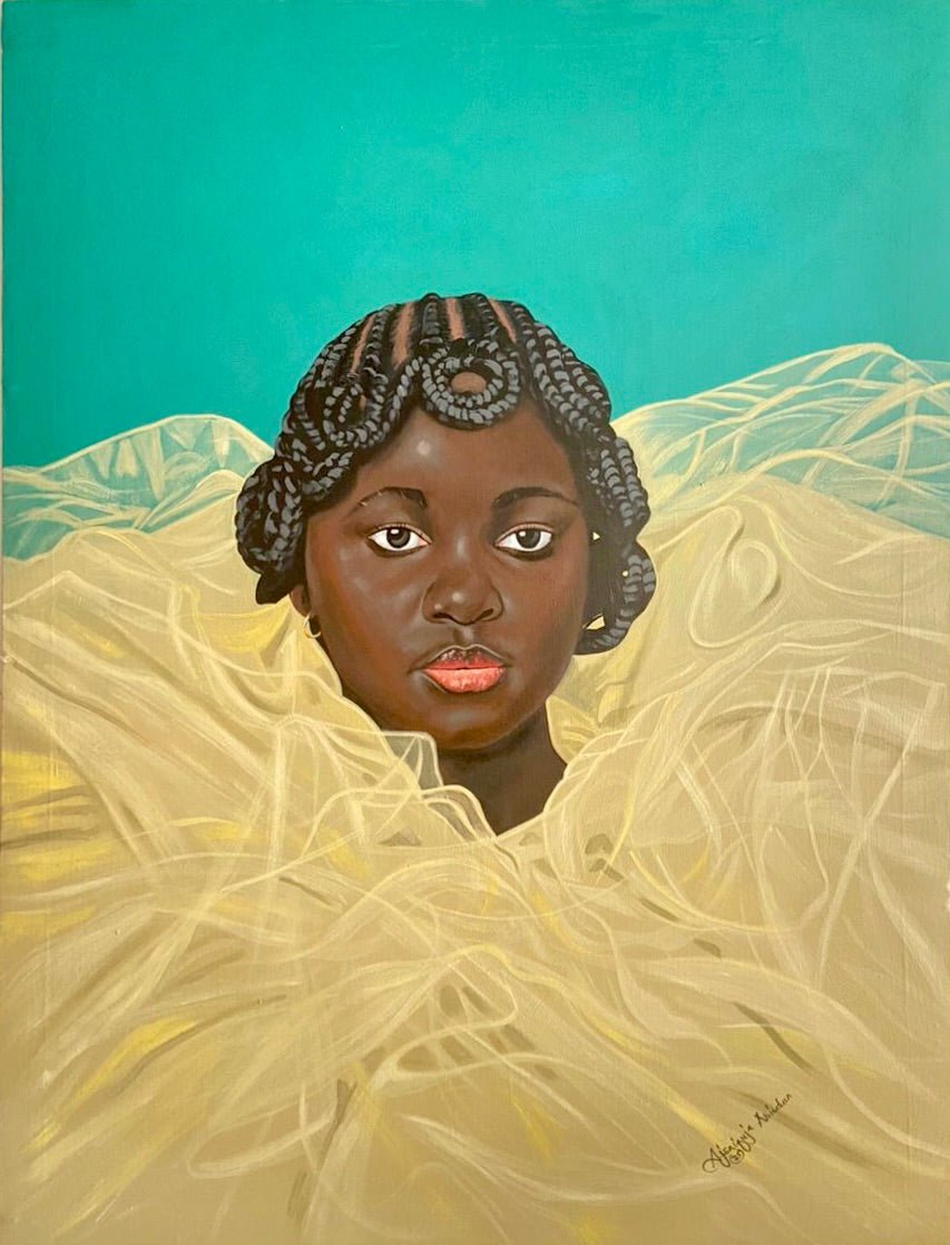Portrait Painting By Abiodun - Bibianna African Art Collective