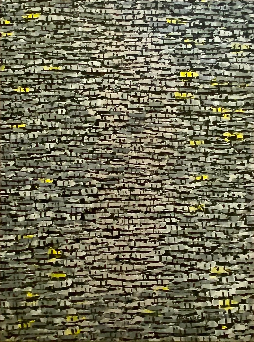 "Rooftops Series" in Amber/Gold by Akhile Ehiforia - Bibianna African Art Collective