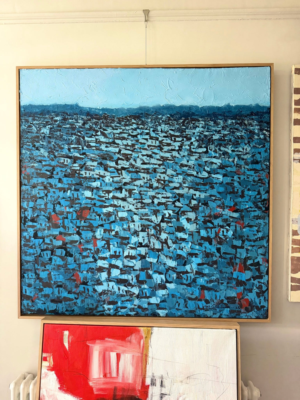 "Rooftops Series" Original Acrylic Painting by Akhile - Bibianna African Art Collective