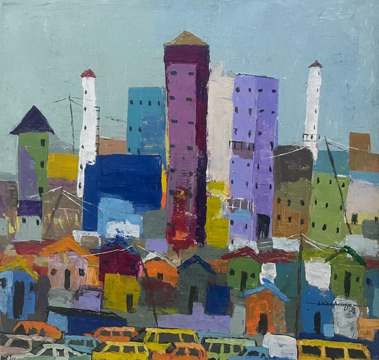 Somewhere In Lagos City - Bibianna African Art Collective