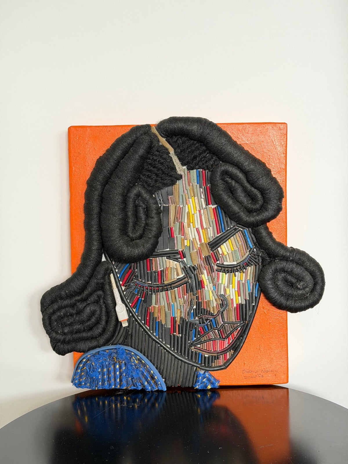 "Steel Like Her" Electronic Cable on Canvas by Patience Adekunle. - Bibianna African Art Collective
