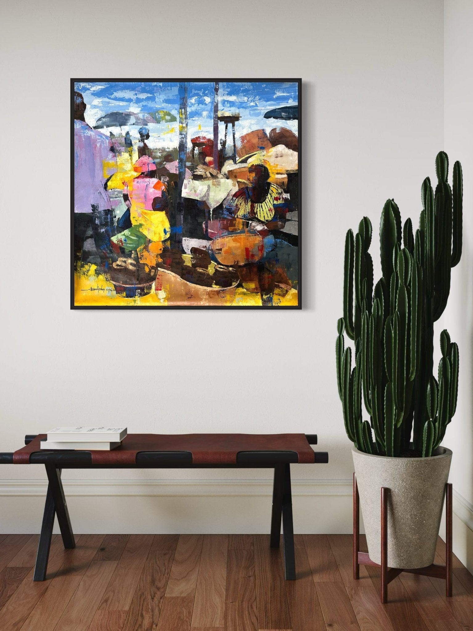 'Stockfish' Contemporary Painting by Oyelusi - Bibianna African Art Collective