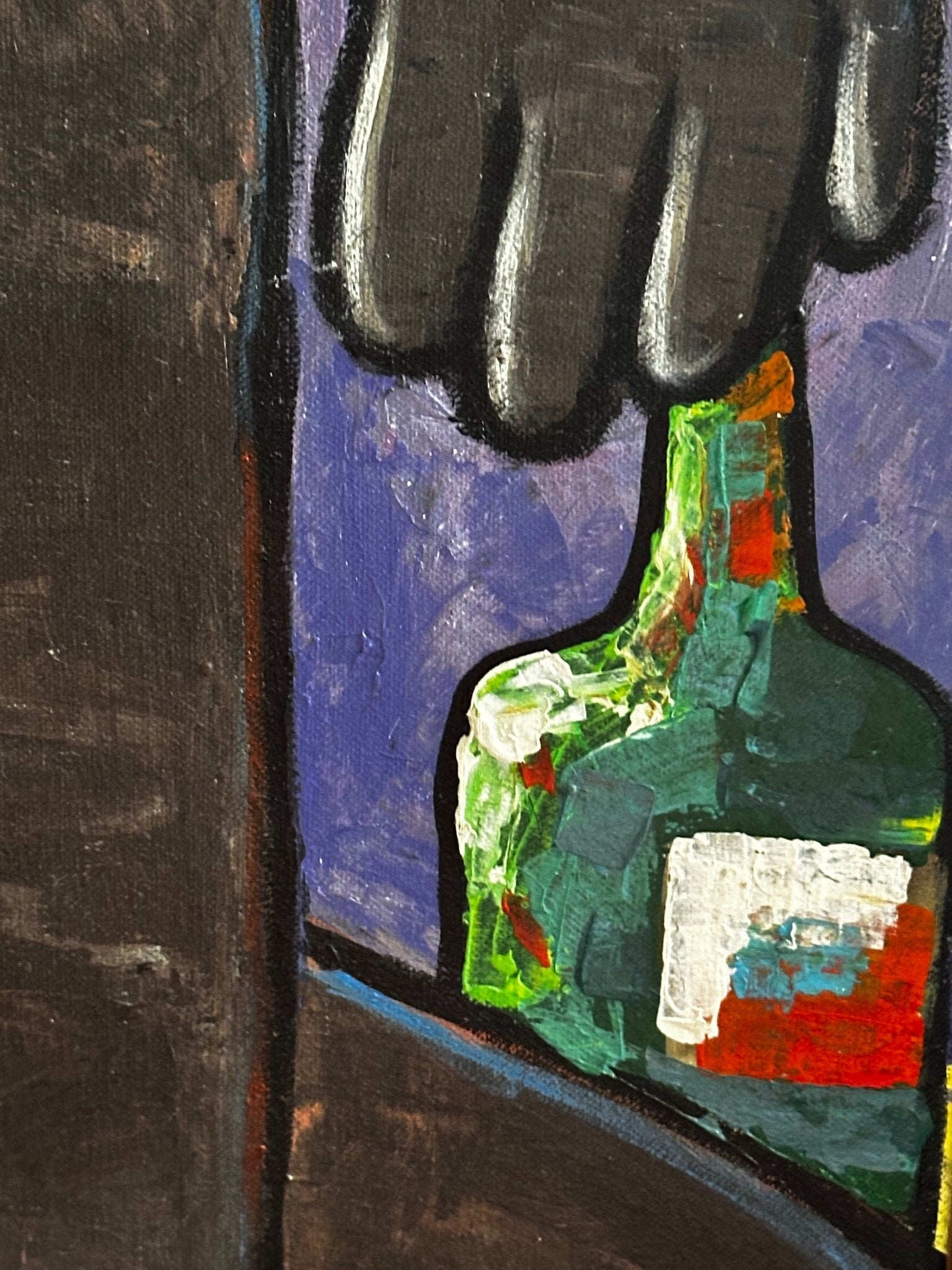 "The addict" 90 x 75cm Mixed Media - Bibianna African Art Collective