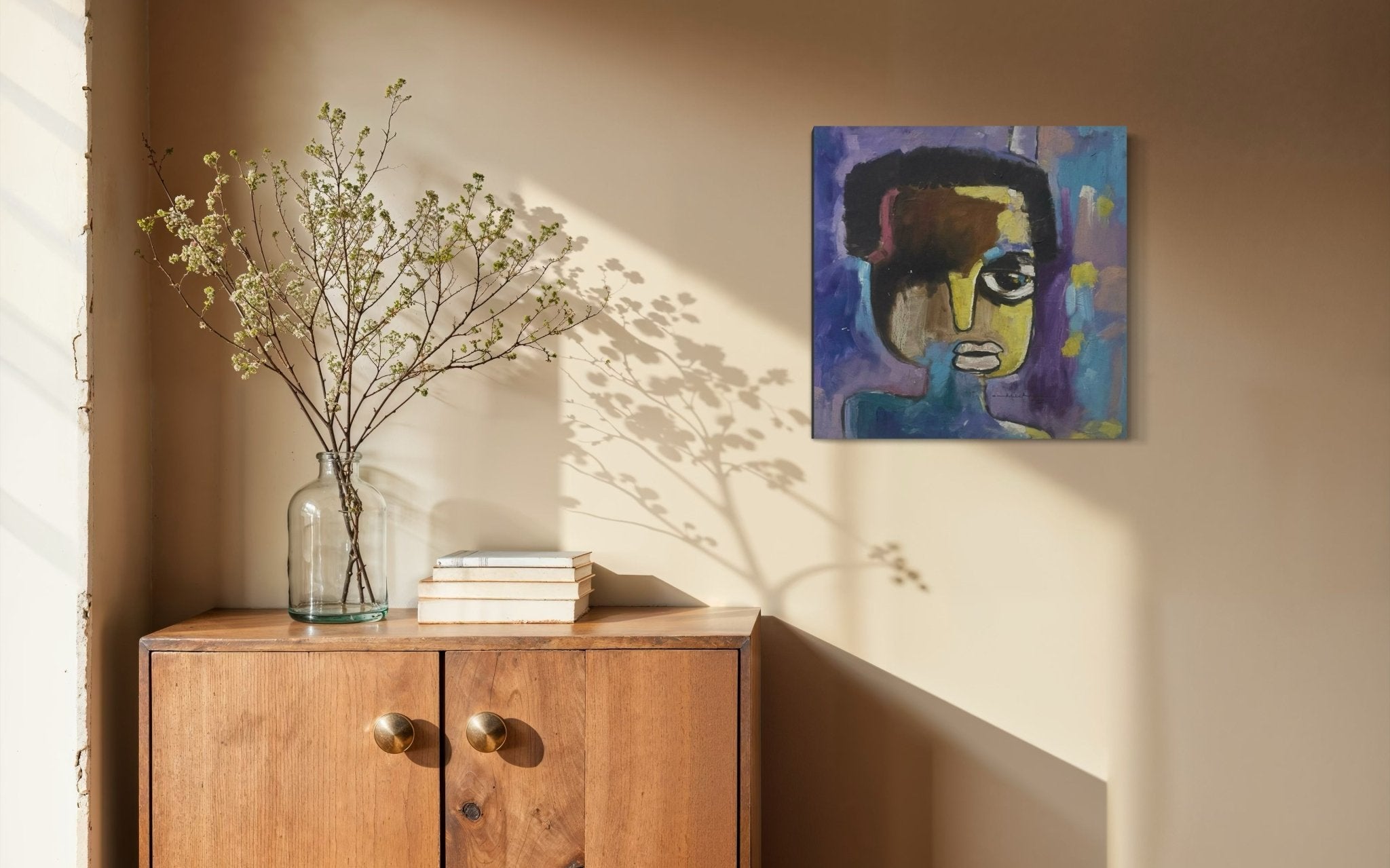'The Face' Abstract Portrait By Achike Anayo - Bibianna African Art Collective