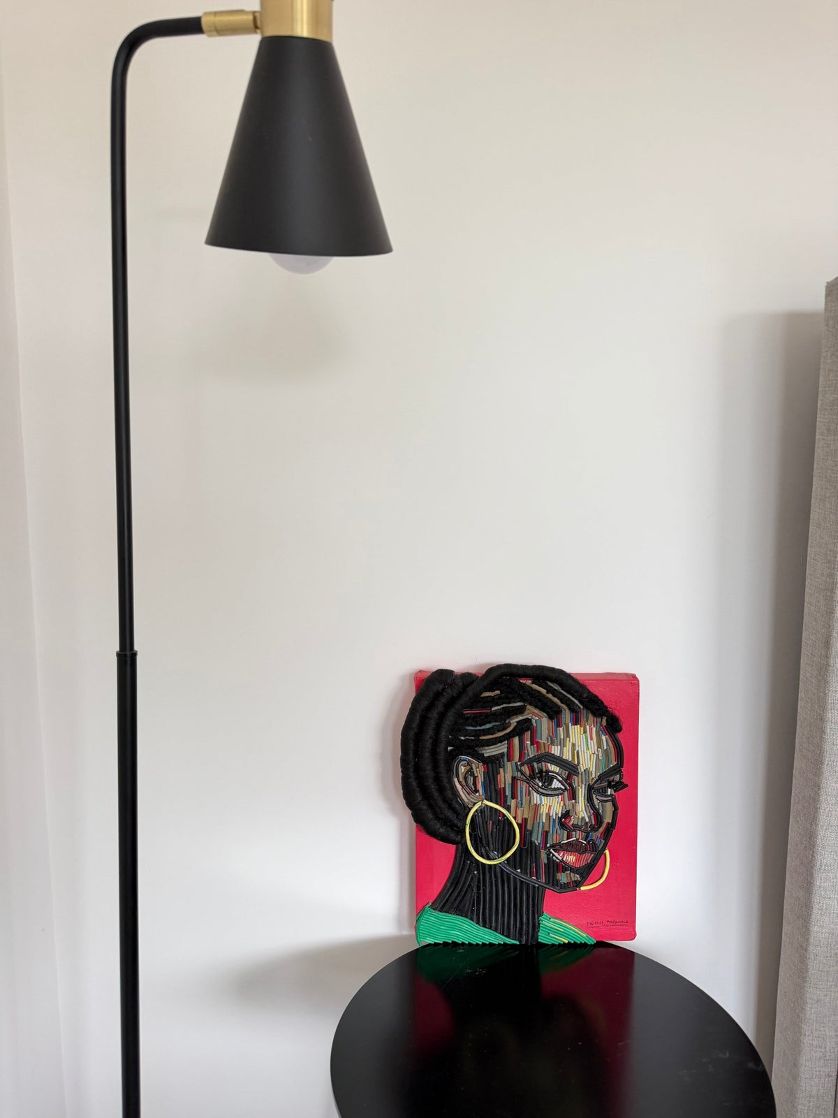 "The Living Circuit" Electronic Cable on Canvas by Patience Adekunle. - Bibianna African Art Collective