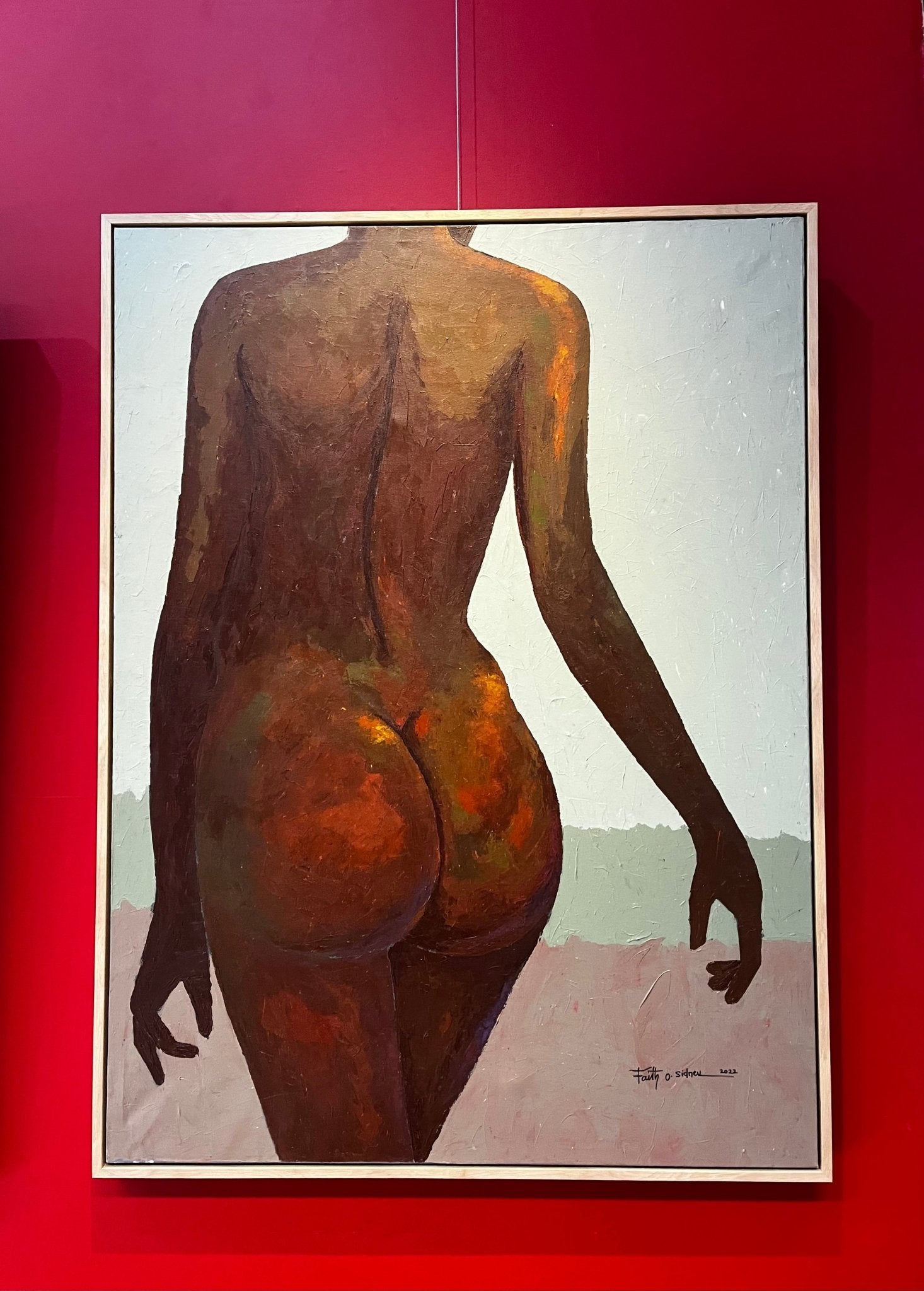 "The Temple" Tasteful Painting Nude by Faith - Bibianna African Art Collective