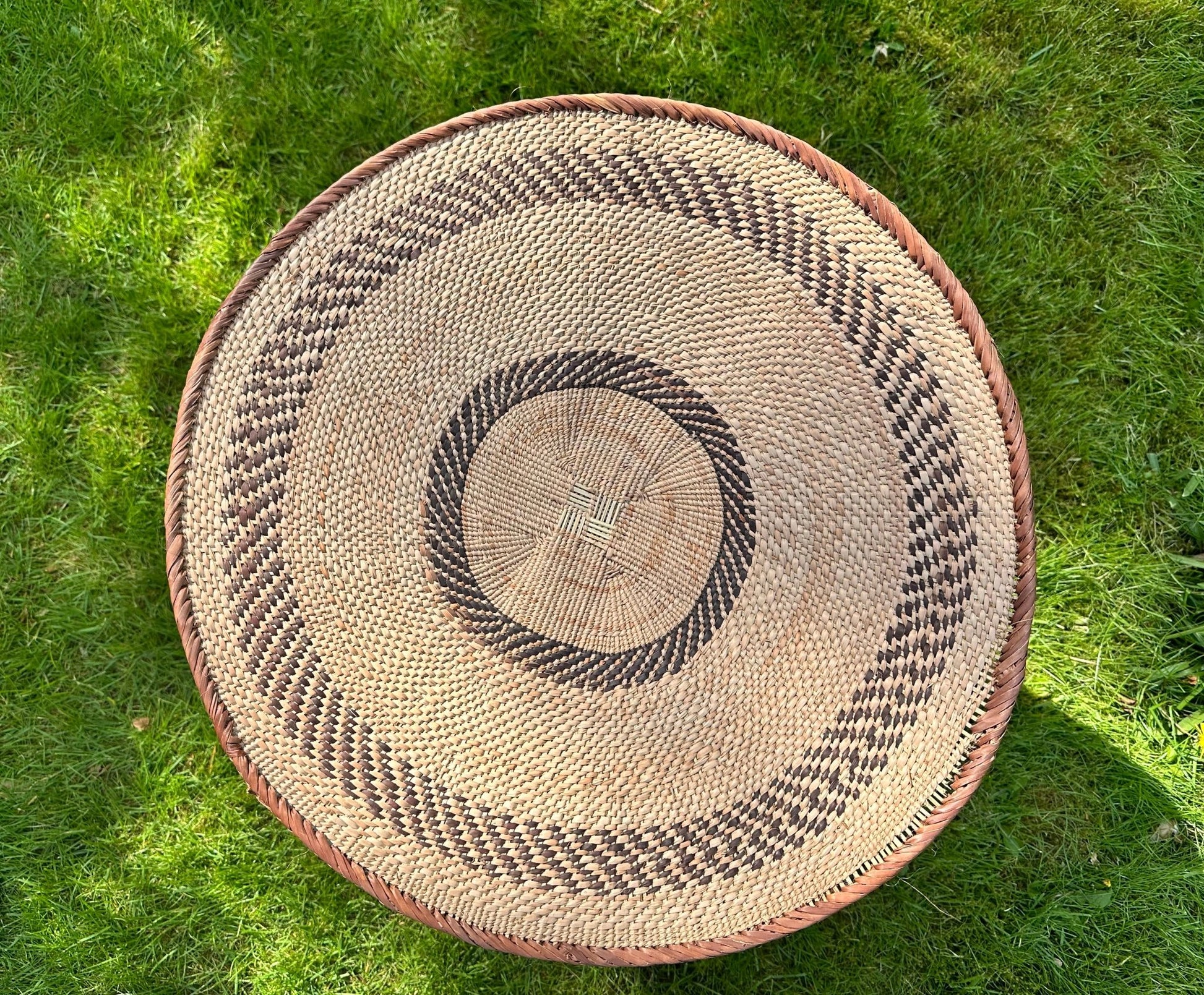 Tonga / Binga Basket Zimbabwean Basket Wall Art (D) - Bibianna African Art Collective