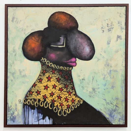 "Untitled" Contemporary Painting By Prince Obasi - Bibianna African Art Collective