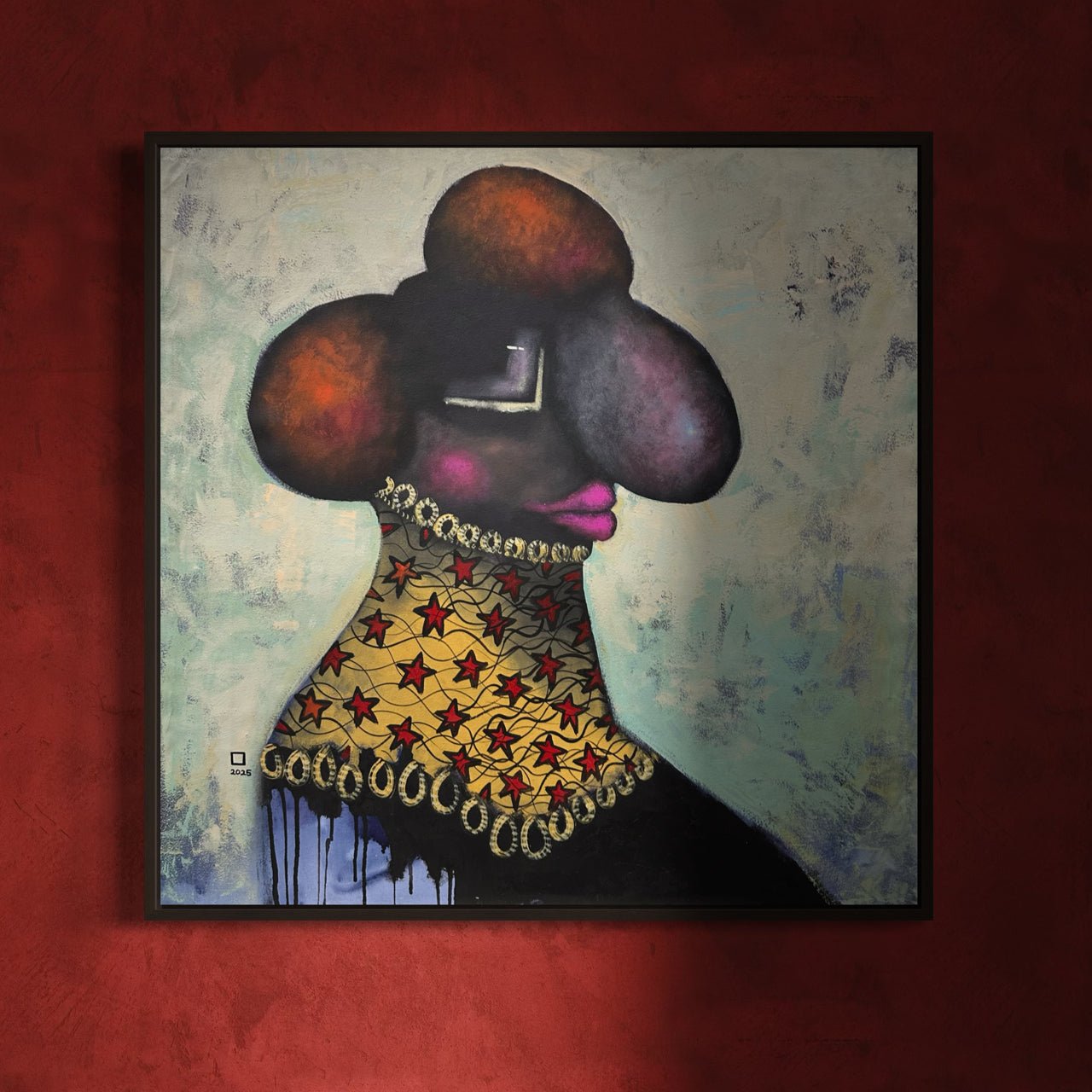 "Untitled" Contemporary Painting By Prince Obasi - Bibianna African Art Collective