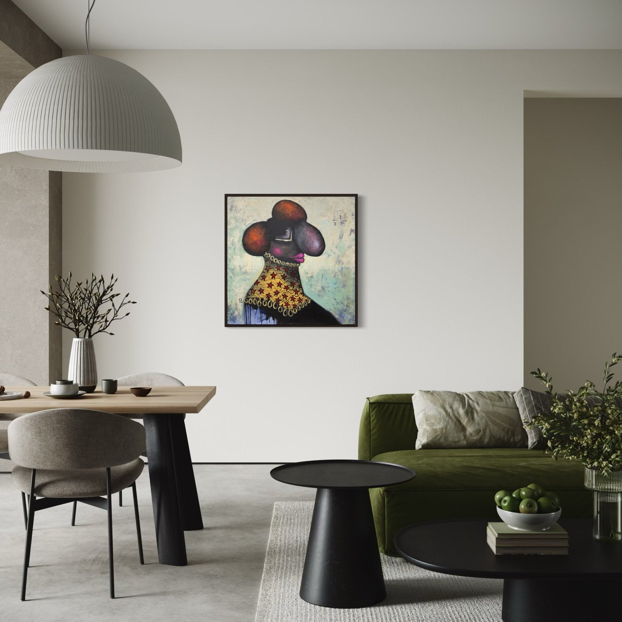 "Untitled" Contemporary Painting By Prince Obasi - Bibianna African Art Collective