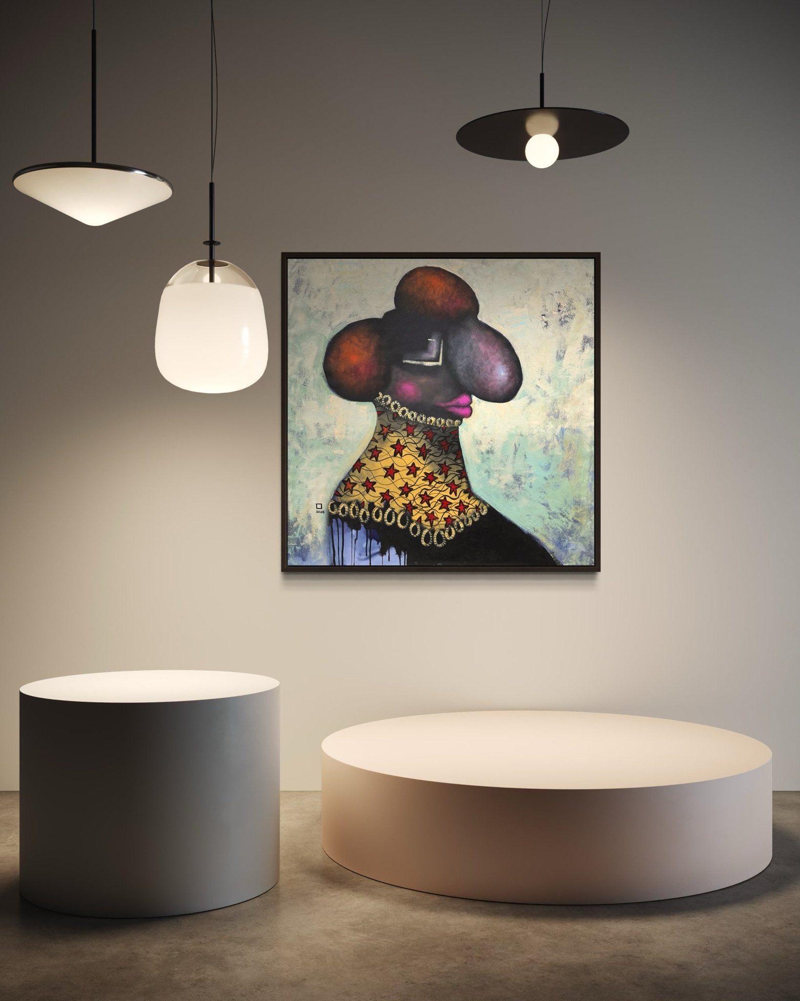 "Untitled" Contemporary Painting By Prince Obasi - Bibianna African Art Collective