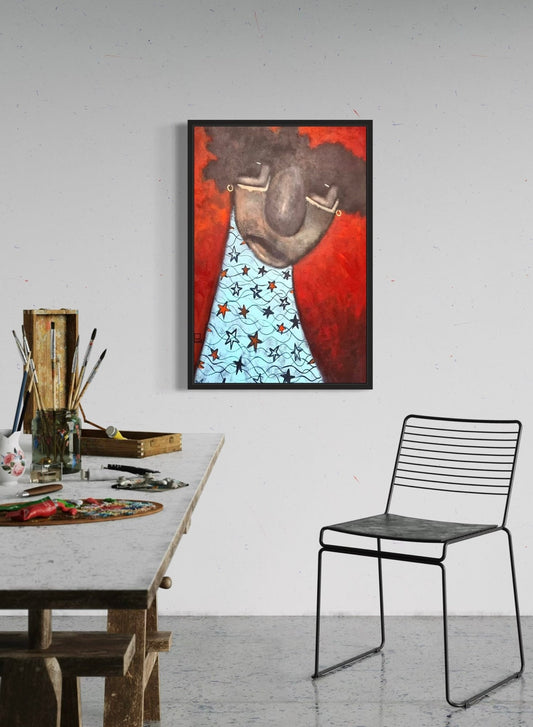 'Untitled' Figurative Portrait by Prince Obasi - Bibianna African Art Collective