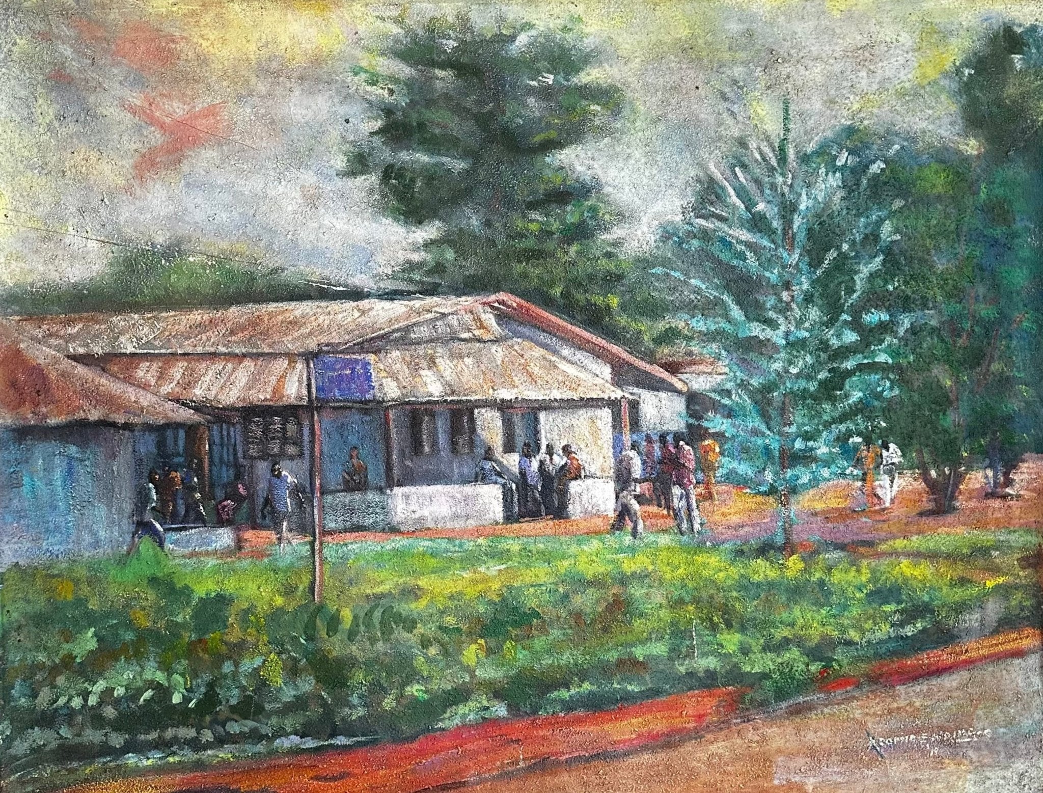"Village Meeting." - Bibianna African Art Collective